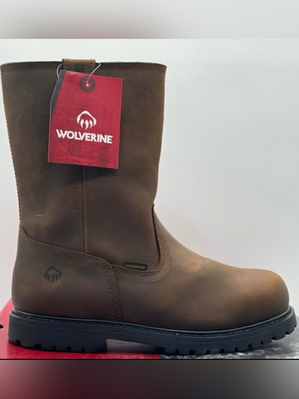 Wolverine Iron Ridge Steel Toe Boots Pull On Waterproof EV Rated Leather Size 13